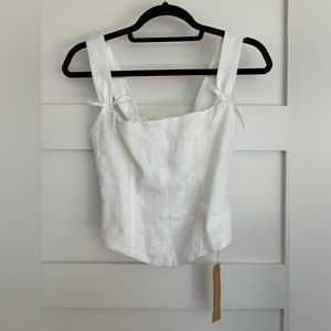 Reformation -  Corset tank in White - Size 0 🌼 NWT
